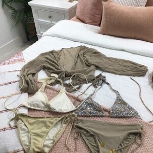 Bikini bundle set FREE COVER UP TOP= PRICE IS NOW FIRM=!